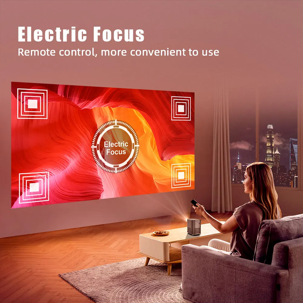 Mini LED Smart Android Wifi Home Theater Video Portable Projector for Full HD 1080P 4k Cinema
