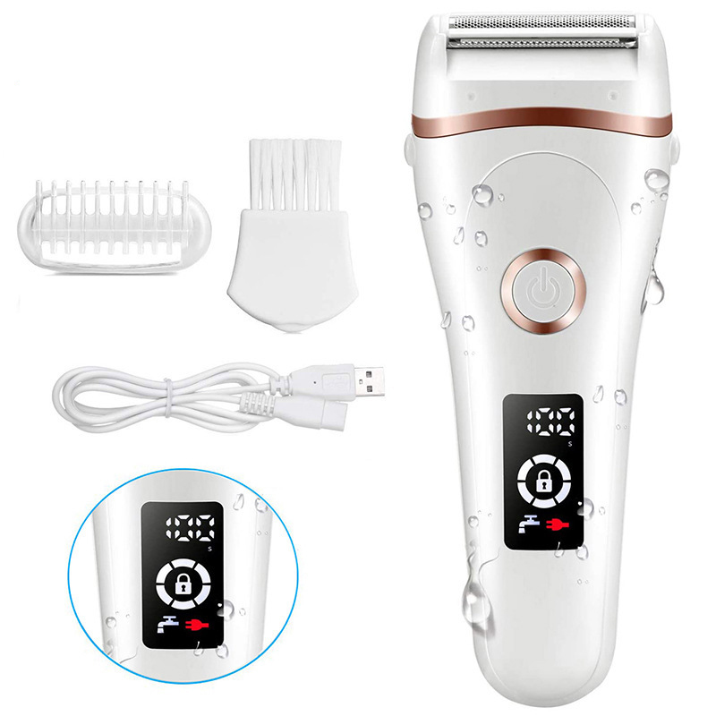 LCD Display Electric Shaver for Women USB Rechargeable Hair Removal Device