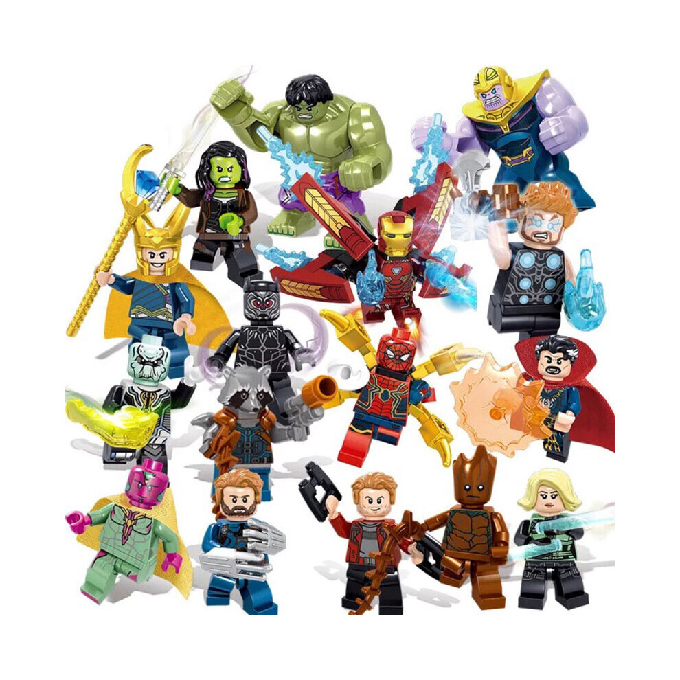 16pcs Marvel Super Heroes Fit Lego Avengers Infinity War Mini Figure