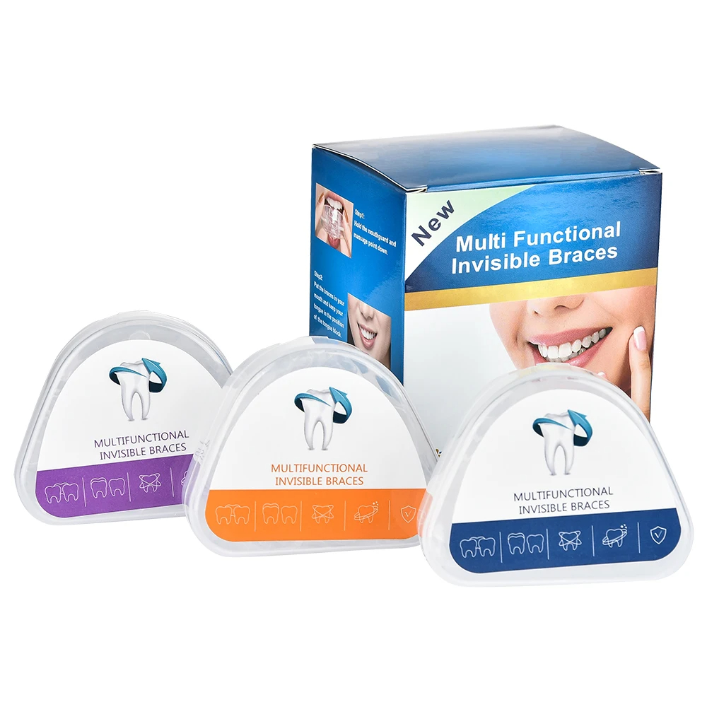 (Three in one set) Teeth Corrector Tooth Orthodontic Trainer Fake Braces Trainer for Teeth Alignment 3 Phases for Adults Tooth Care Tools
