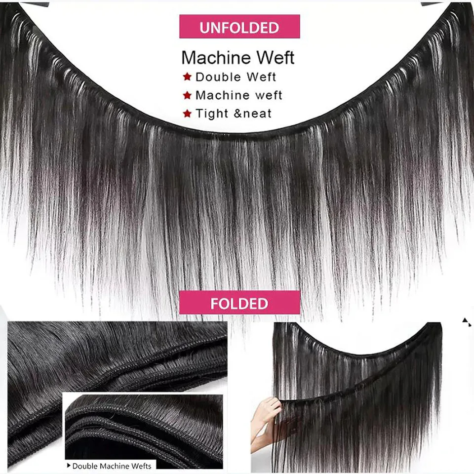 (1PC 12inches) Tissage Straight Hair Bundles Natural Human Woman Hair Brazilian Weave 10A Human Hair Extensions