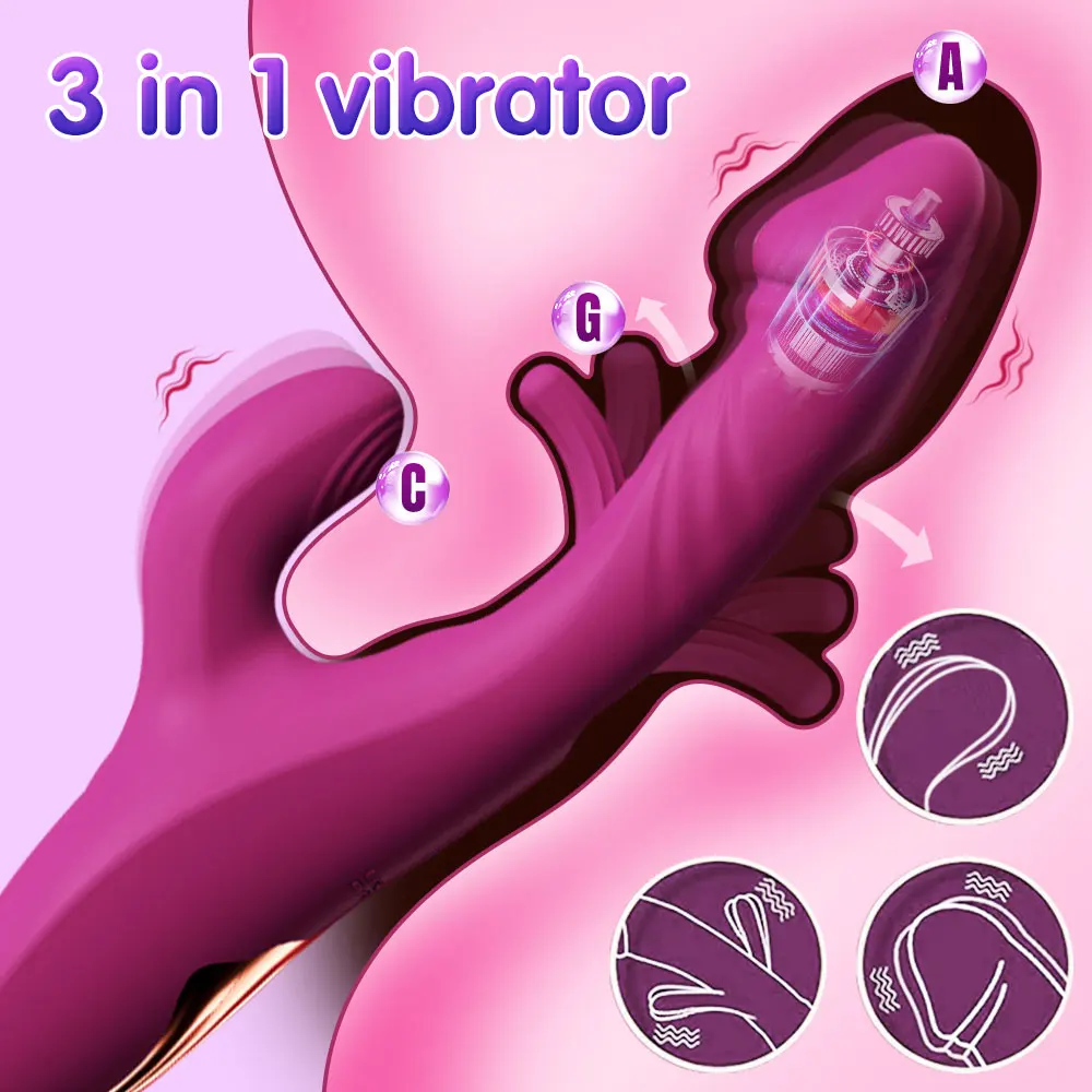 Rabbit Vibrator Tapping Flapping Vagina Vibrator for Women G Spot Vagina Stimulator Massager Female Masturbator Sex Toy Sexy Ethical Toys