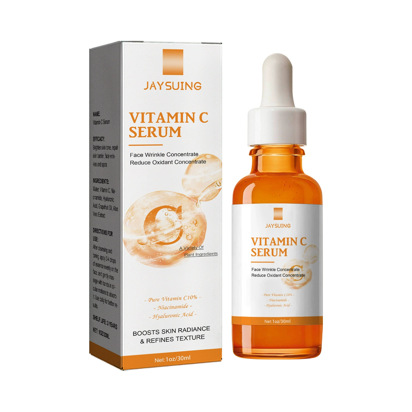 Vitamin C Serum Hyaluronic Acid Fade Fine Lines Glowing Serum Skin Care