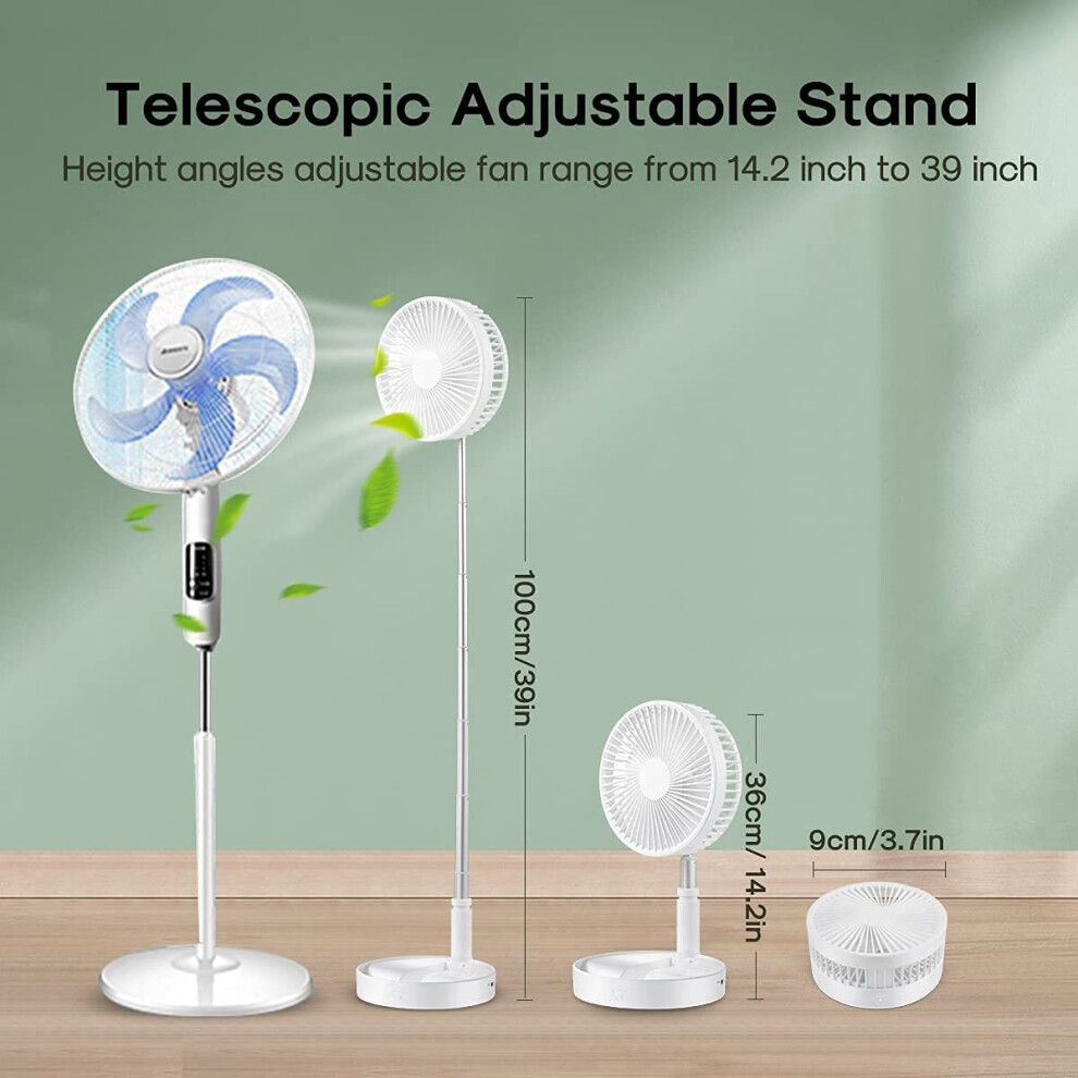 Foldaway Stand Fan Rechargeable Fan Portable Fan Desk and Table Fan UK