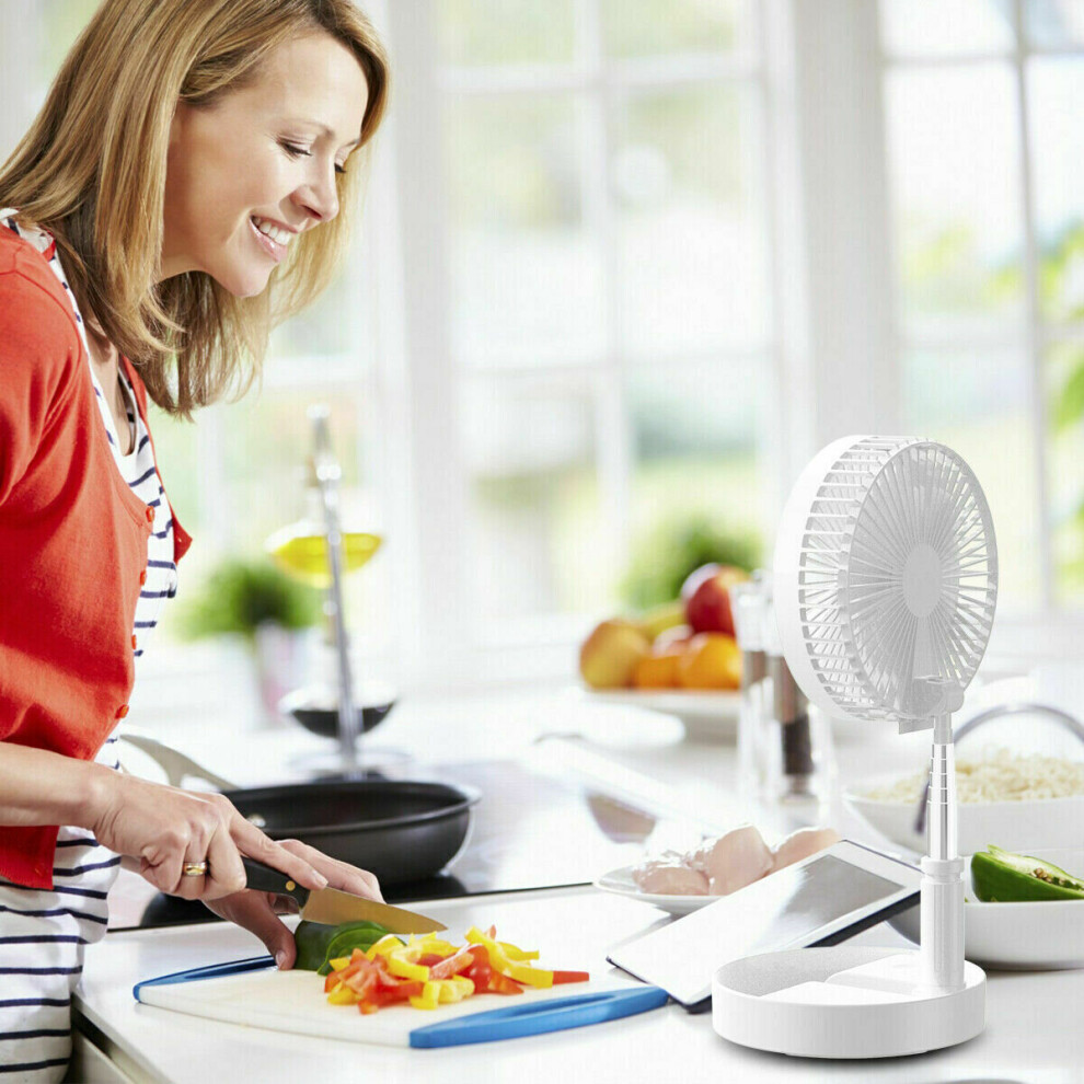 Foldaway Stand Fan Rechargeable Fan Portable Fan Desk and Table Fan UK