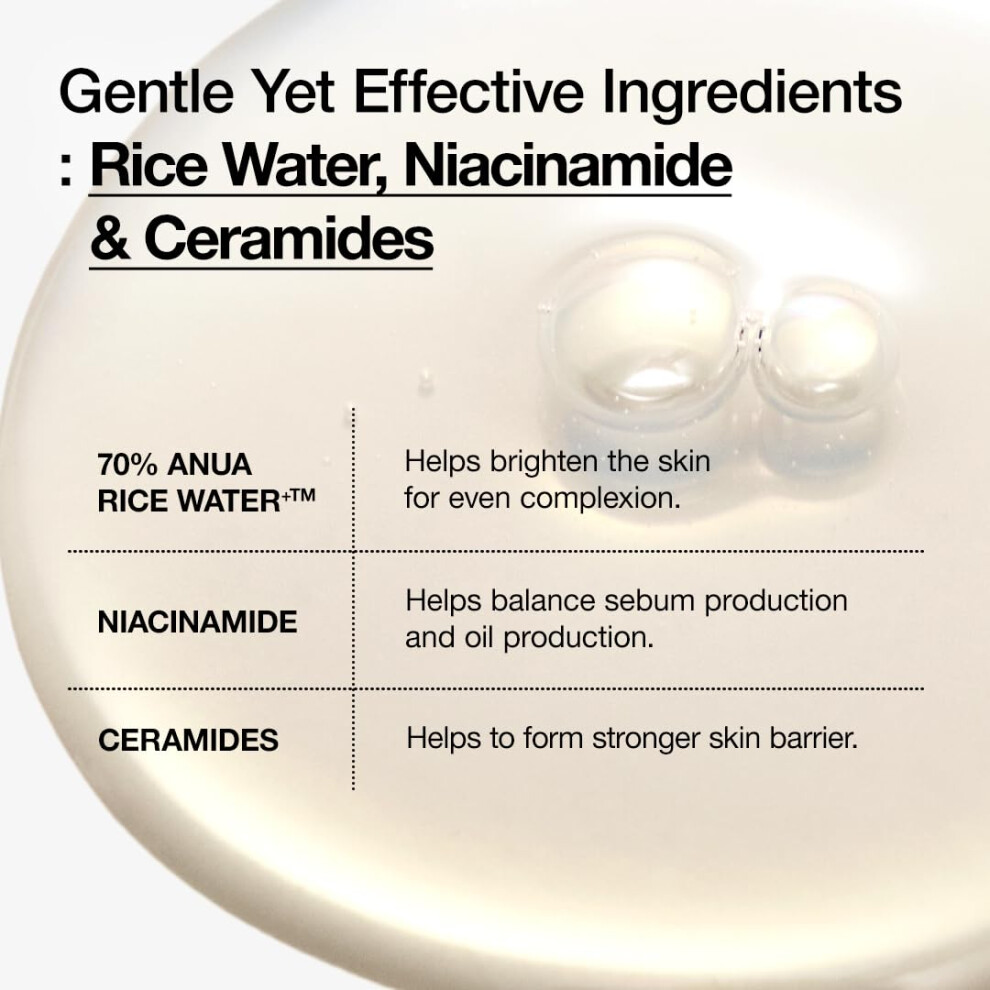 Rice 70 Glow Milky Toner, for Glass Skin, Rice Water, Niacinamide, Ceramides, Panthenol, Non comedogenic, Fungal Acne Safe, Korean Skin Care,