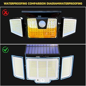 2 Pack 348LED Solar Lights Outdoor Garden, 2000LM IP65 270° 3 Modes Solar Security Lights Outdoor Motion Sensor Outdoor Wall Lights Wireless Solar Wall Lights 