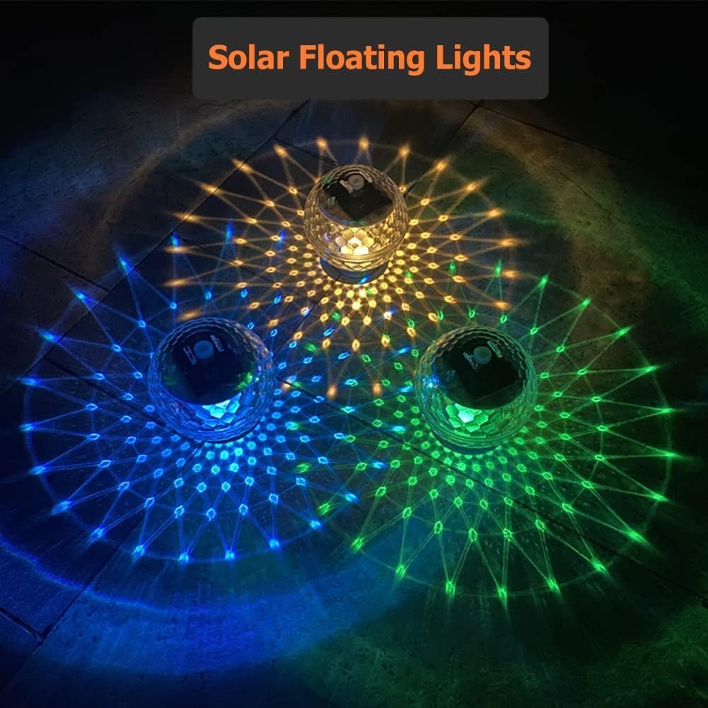 Solar Pond Solar Magic Ball Night Led Bath Lights RGB Floating Underwater Disco Light IP66 Waterproof Floating Ball Lamp for Fountain Pool Pond Garden