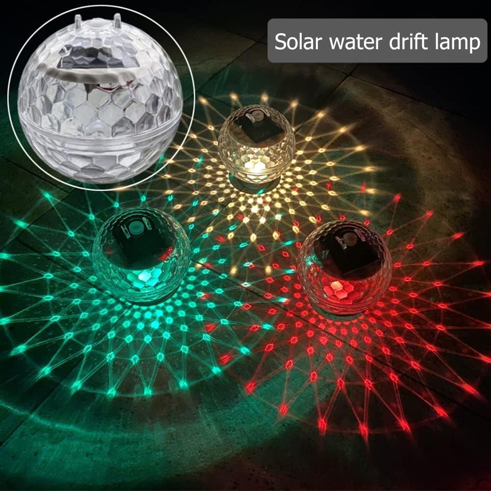 Solar Pond Solar Magic Ball Night Led Bath Lights RGB Floating Underwater Disco Light IP66 Waterproof Floating Ball Lamp for Fountain Pool Pond Garden