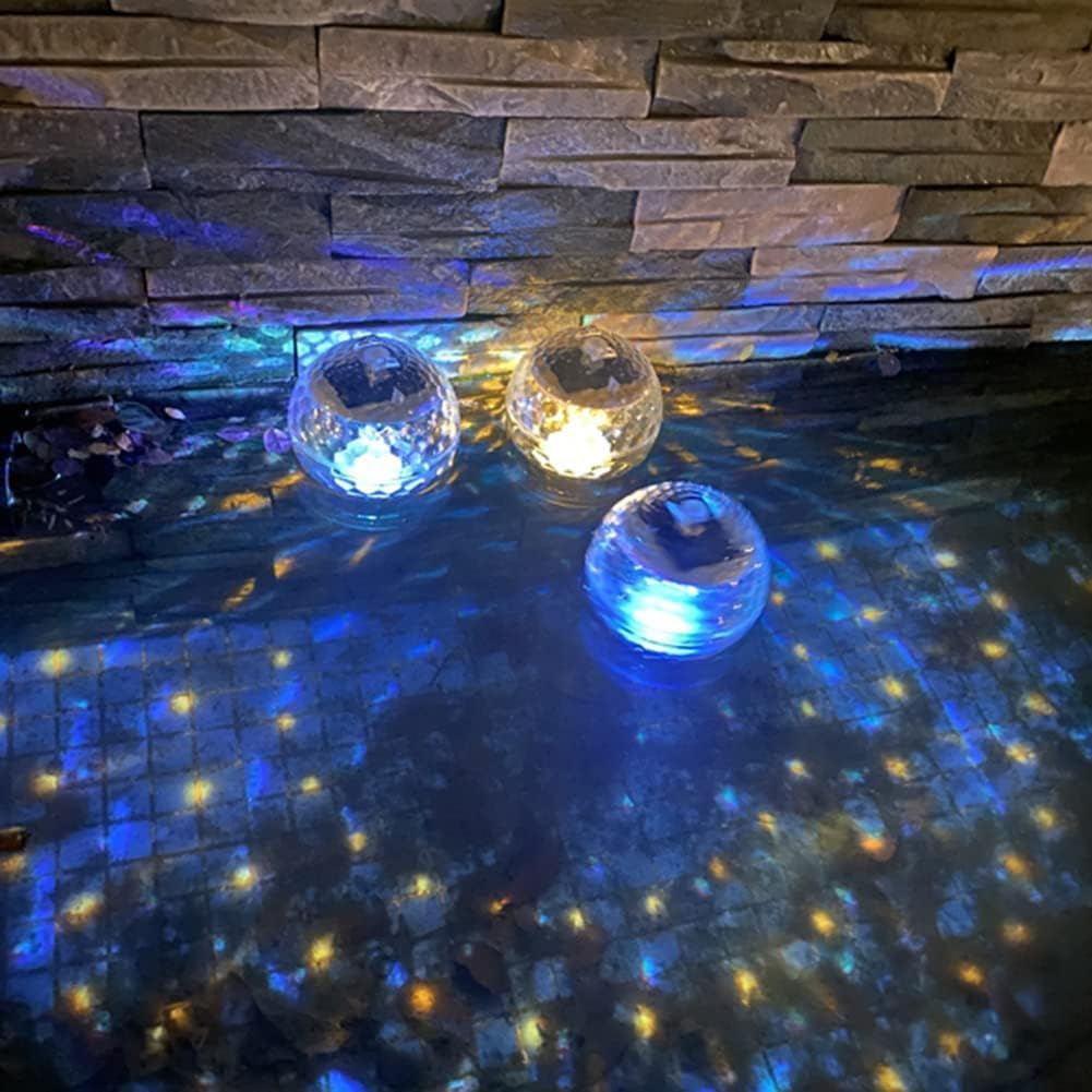 Solar Pond Solar Magic Ball Night Led Bath Lights RGB Floating Underwater Disco Light IP66 Waterproof Floating Ball Lamp for Fountain Pool Pond Garden