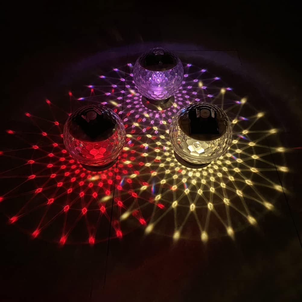 Solar Pond Solar Magic Ball Night Led Bath Lights RGB Floating Underwater Disco Light IP66 Waterproof Floating Ball Lamp for Fountain Pool Pond Garden