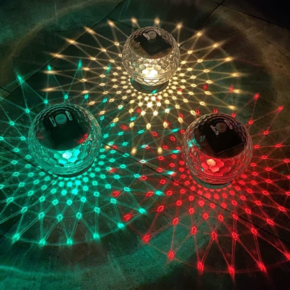 Solar Pond Solar Magic Ball Night Led Bath Lights RGB Floating Underwater Disco Light IP66 Waterproof Floating Ball Lamp for Fountain Pool Pond Garden