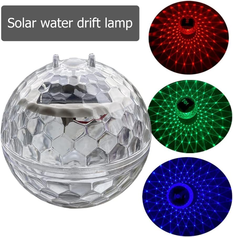 Solar Pond Solar Magic Ball Night Led Bath Lights RGB Floating Underwater Disco Light IP66 Waterproof Floating Ball Lamp for Fountain Pool Pond Garden