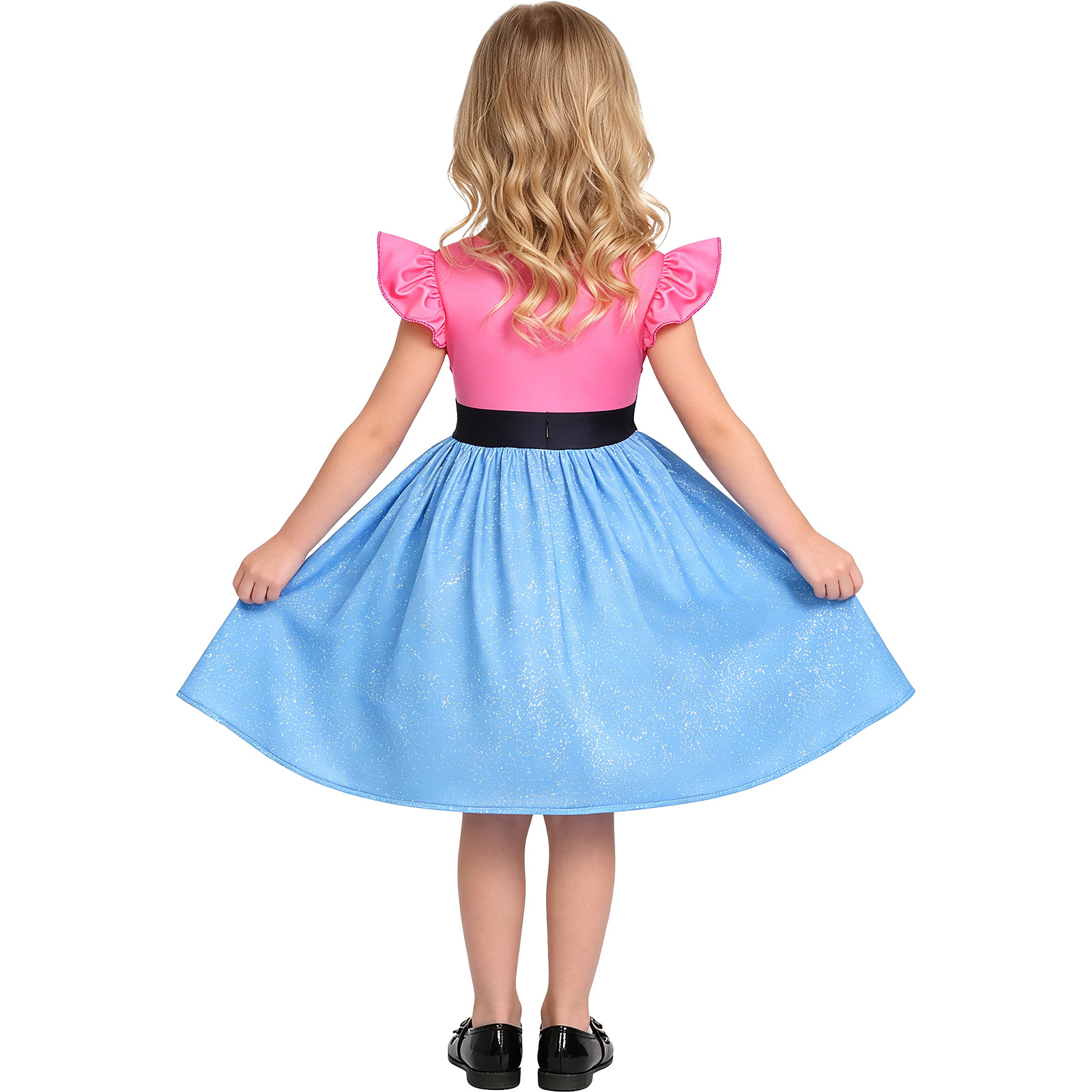(110CM) Kids Gabby‘s Dollhouse Cosplay Dress Pleated Princess Skirt for Girls Halloween Party Costume