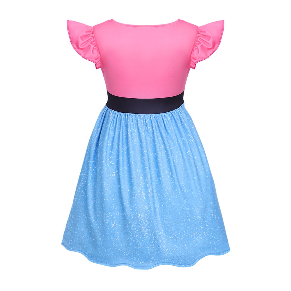 (110CM) Kids Gabby‘s Dollhouse Cosplay Dress Pleated Princess Skirt for Girls Halloween Party Costume