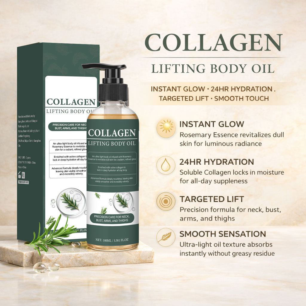 Collagen Firming Body Oil  Moisturising Skin Care Oil for Daily Use Home Care 100ml