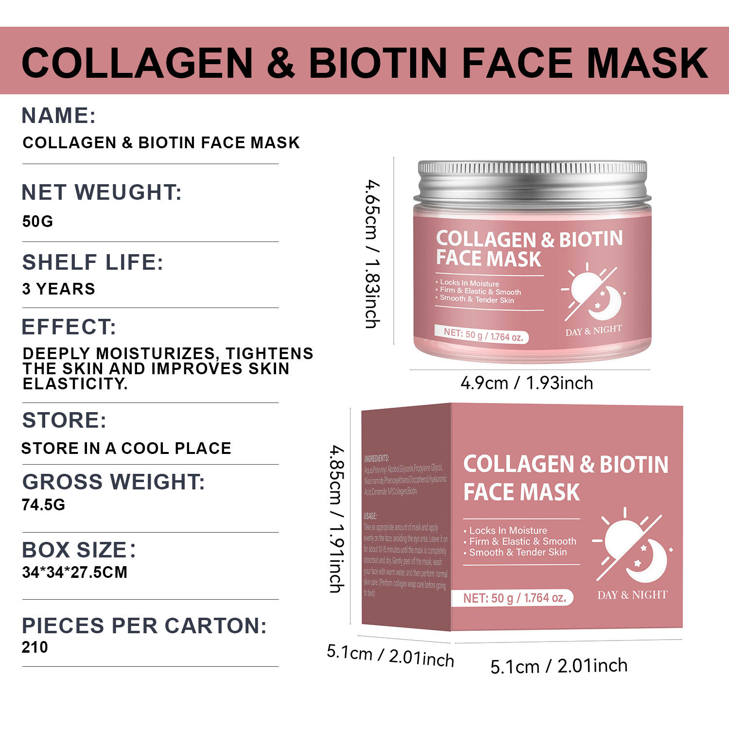 Peeling Mask Deep Cleansing Hydrating Moisturizing For Smooth Soft Skin Daily Face Pore Care Treatment 50g
