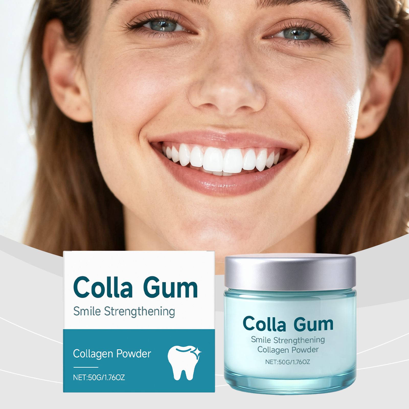 Collagen Dental Powder Mild Clean Protect Tooth Surface Stain Fresh Smile Daily Oral Care Dust