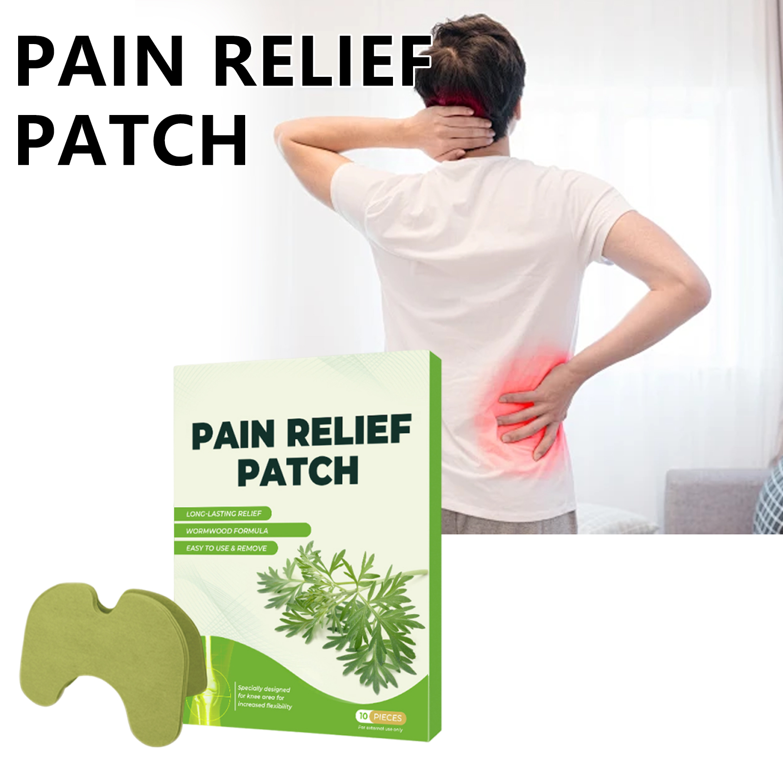 Mugwort Care Patch Soothing Health Comfort Massage Muscle Cervical Lumbar Knee Leg Joint Tendon Bone