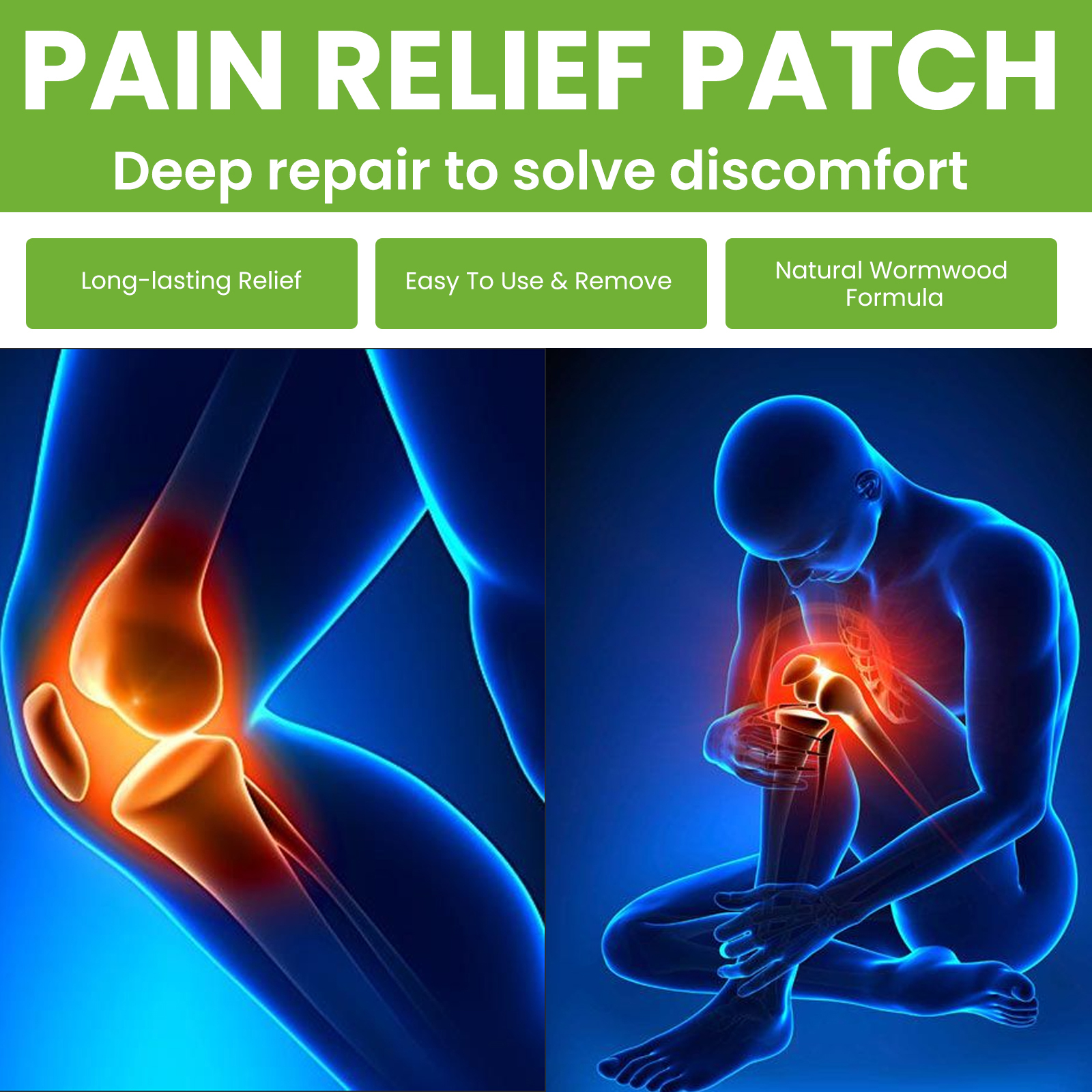 Mugwort Care Patch Soothing Health Comfort Massage Muscle Cervical Lumbar Knee Leg Joint Tendon Bone