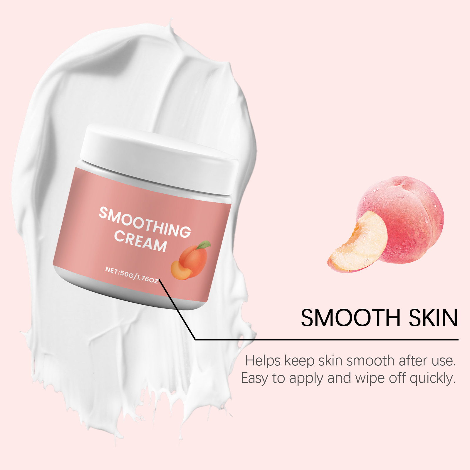 Peach Hair Removal Cream Mild Cleansing Delicate Smooth Comfortable Skin Care For Face Lip Surrounding Fine Fuzz