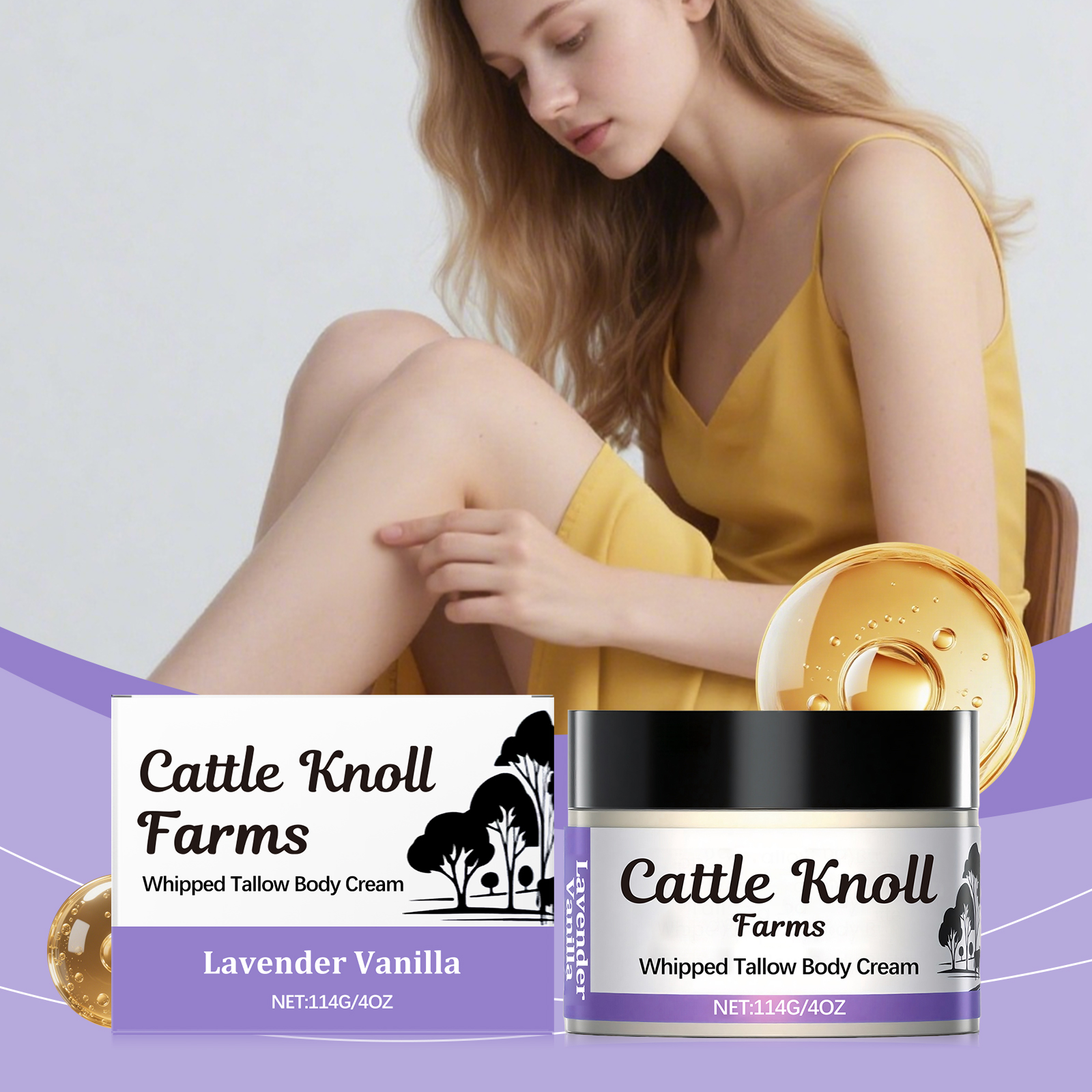 Tallow Skin Cream Mild Daily Nourishing Lock Water Moisturize Smooth Delicate Dry Skin Body Care Lotion