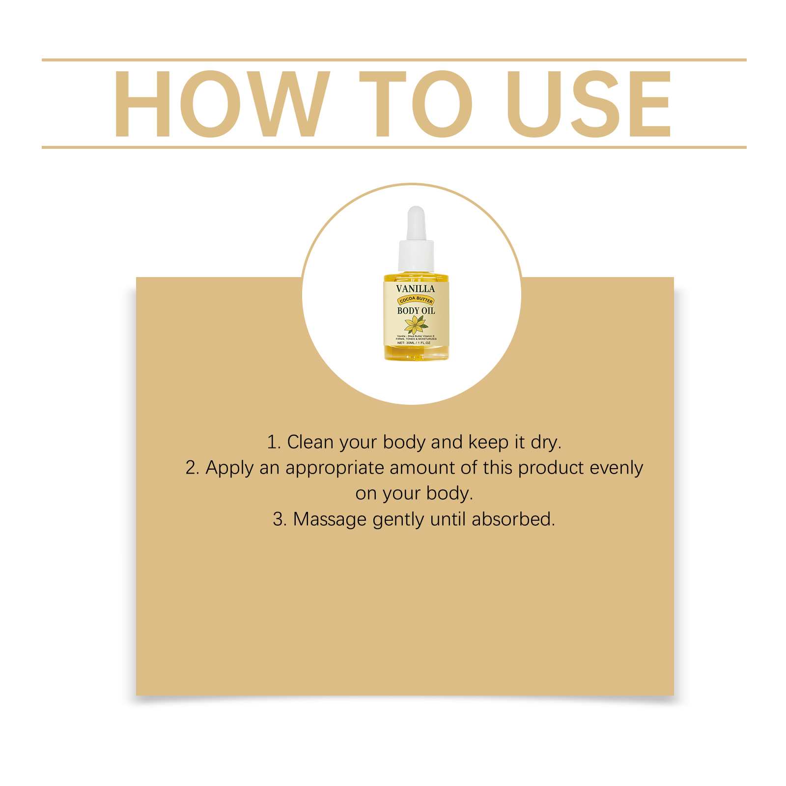 Vanilla Cocoa Body Oil Refreshing Hydrating Soft Nourishing Mild Moisturizing Skincare For Whole Skin Care Protection