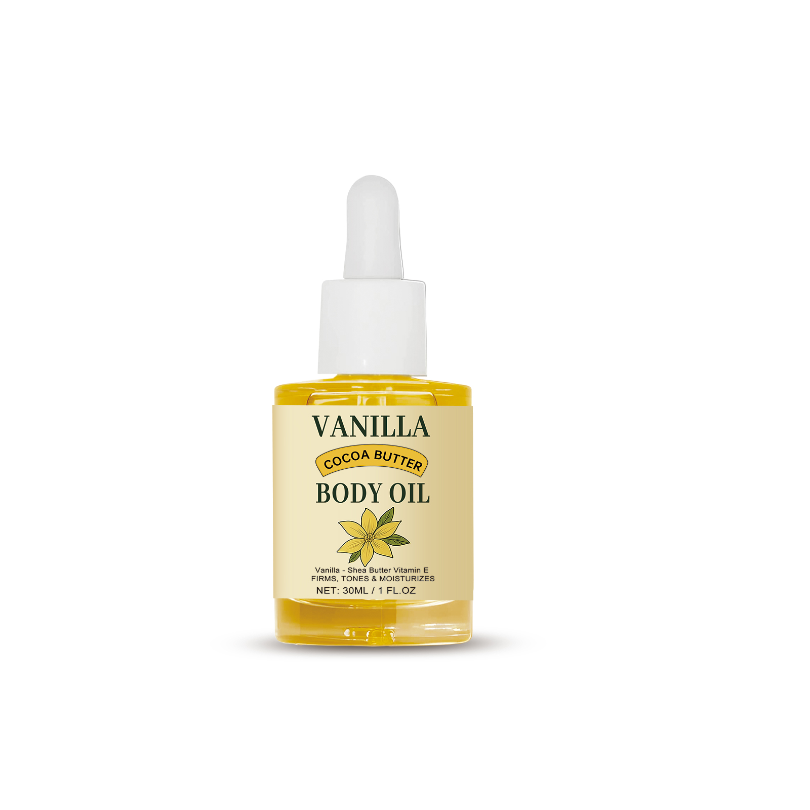 Vanilla Cocoa Body Oil Refreshing Hydrating Soft Nourishing Mild Moisturizing Skincare For Whole Skin Care Protection