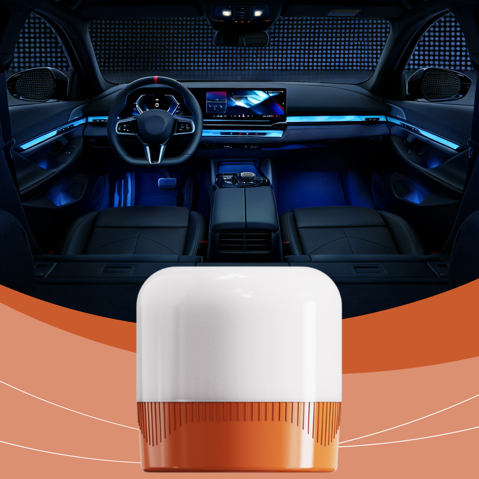 Multi Function Emergency Light Led Signal Lamp Intermittent Function Waterproof Pp Material Yellow Automobile Warning Lamp