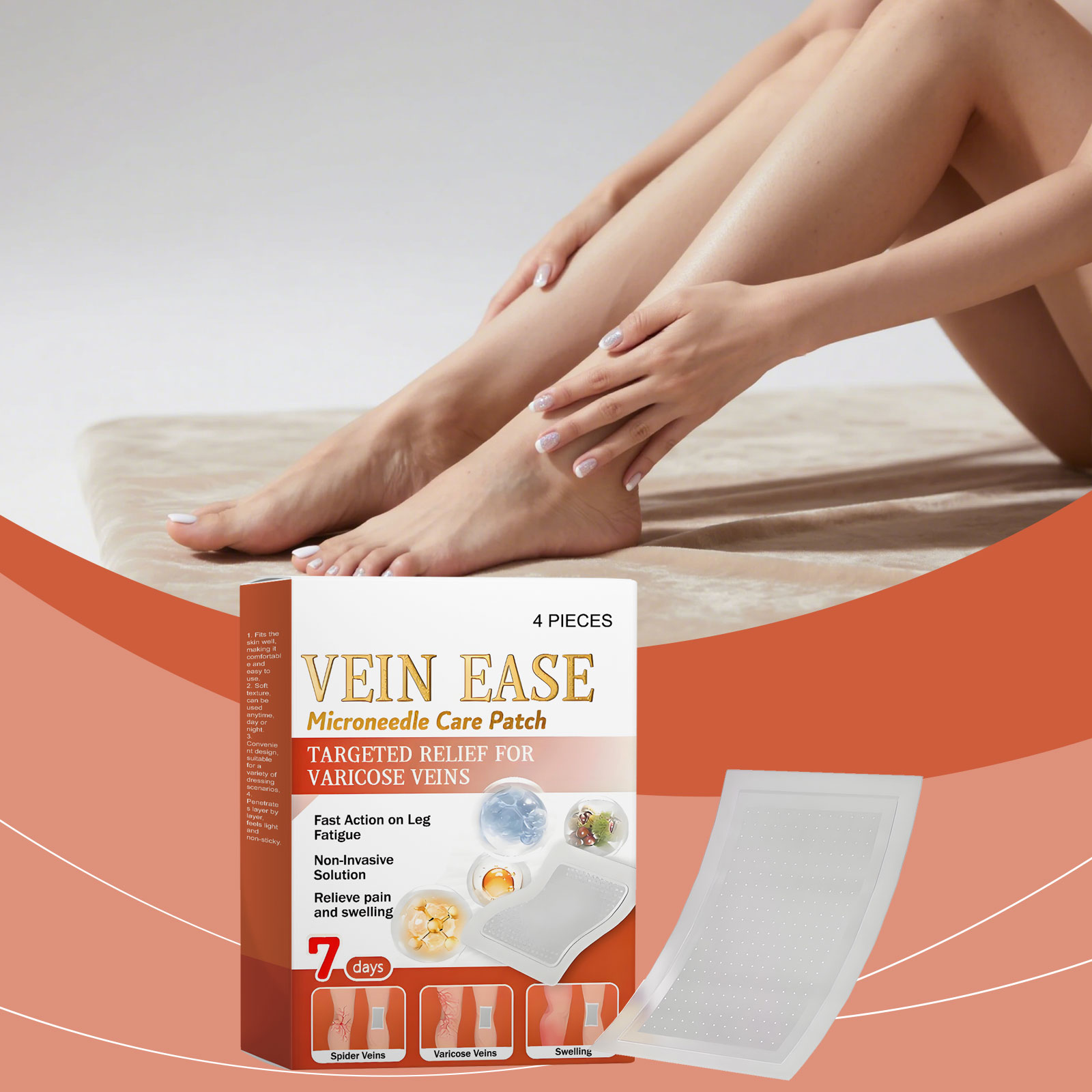 Leg Care Patch Mild Ingredients Nourish Moisturize Daily Care Massage Relieve Leg Discomfort