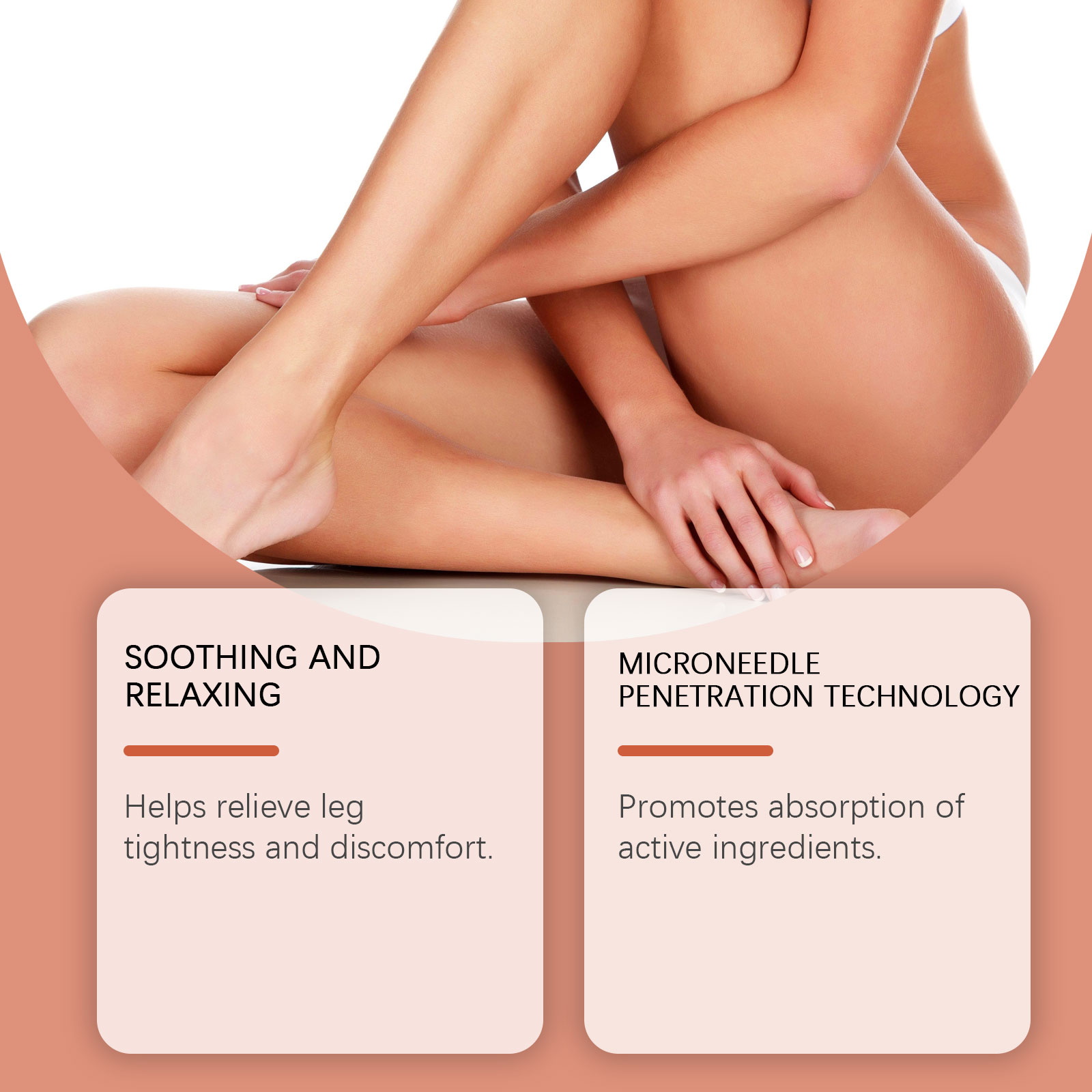 Leg Care Patch Mild Ingredients Nourish Moisturize Daily Care Massage Relieve Leg Discomfort