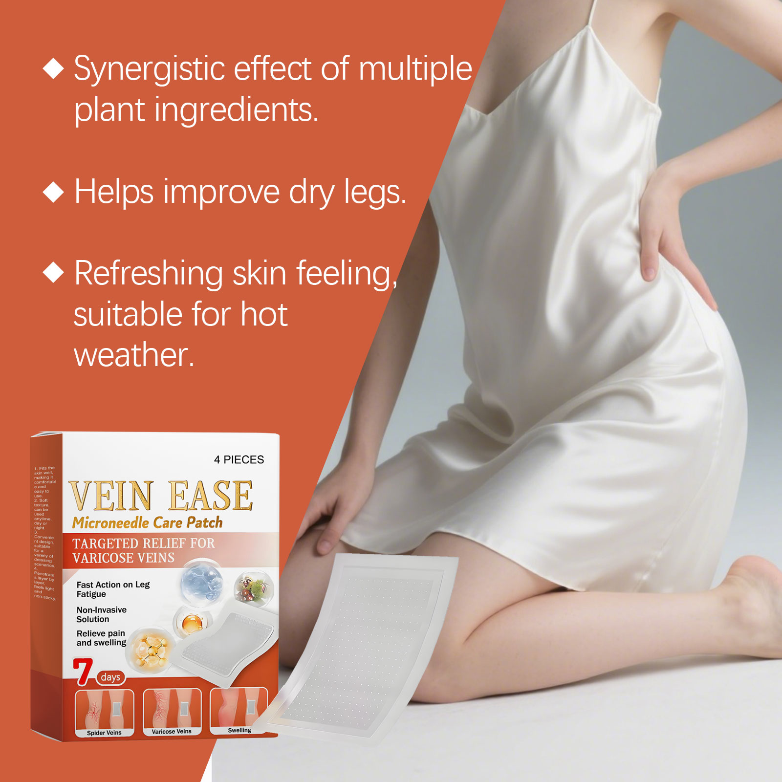 Leg Care Patch Mild Ingredients Nourish Moisturize Daily Care Massage Relieve Leg Discomfort