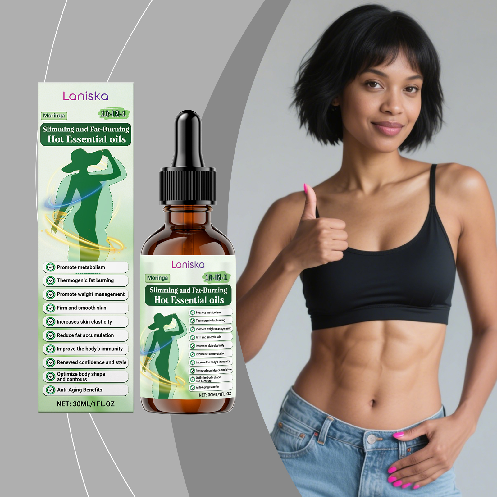 Body Care Essential Oil Light Figure Show Body Lines Nourish Whole Skin