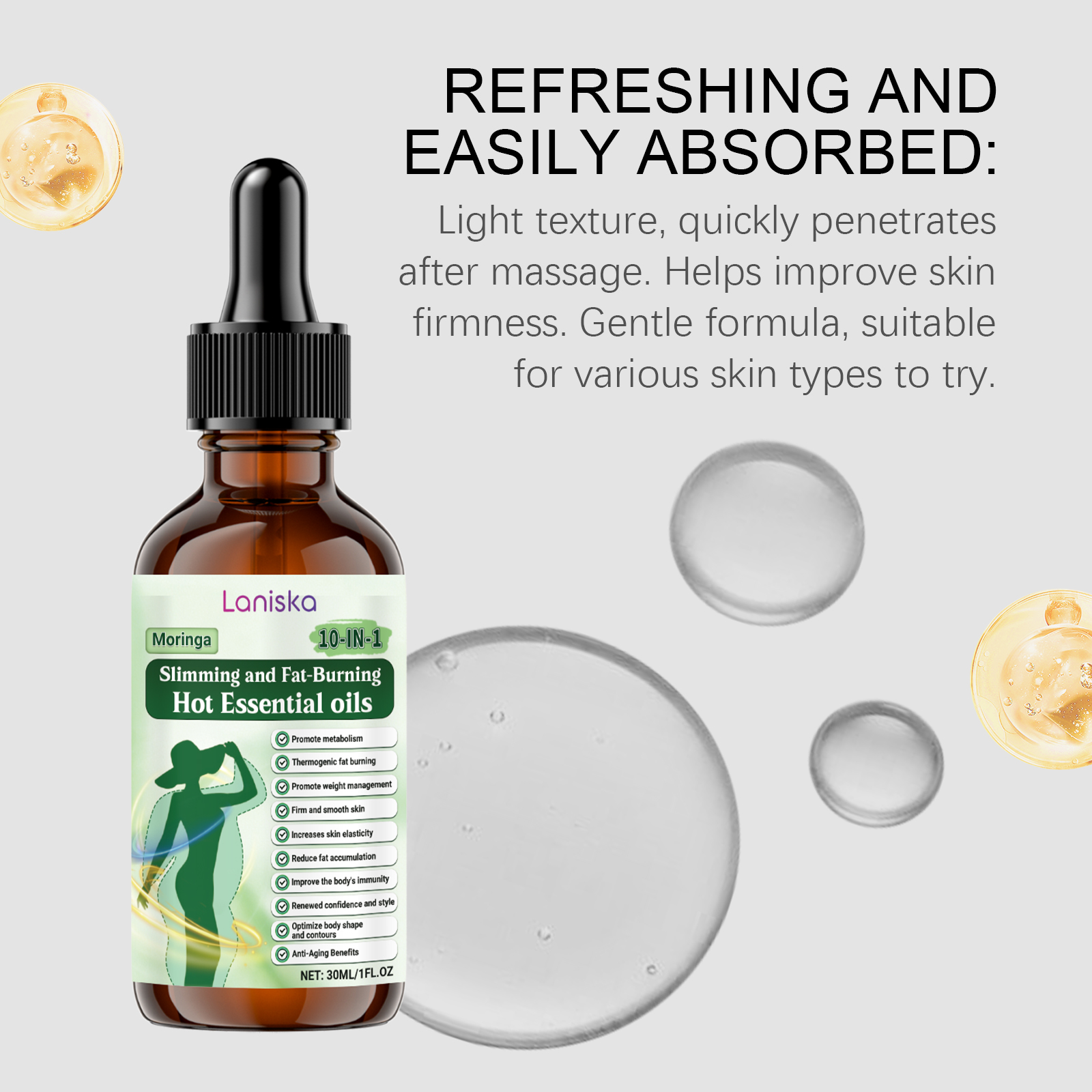 Body Care Essential Oil Light Figure Show Body Lines Nourish Whole Skin