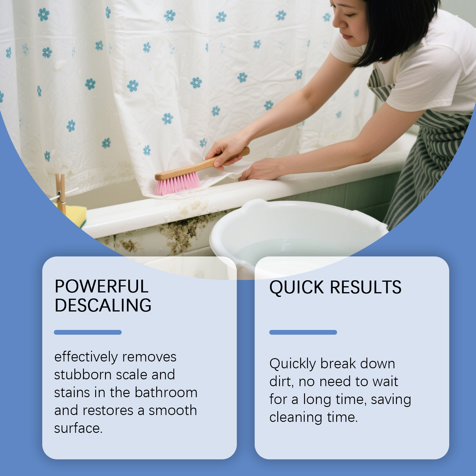Bathroom Cleaner Household Multi Surface Daily Maintenance Scale Stain Remover Bathtub Tile Care