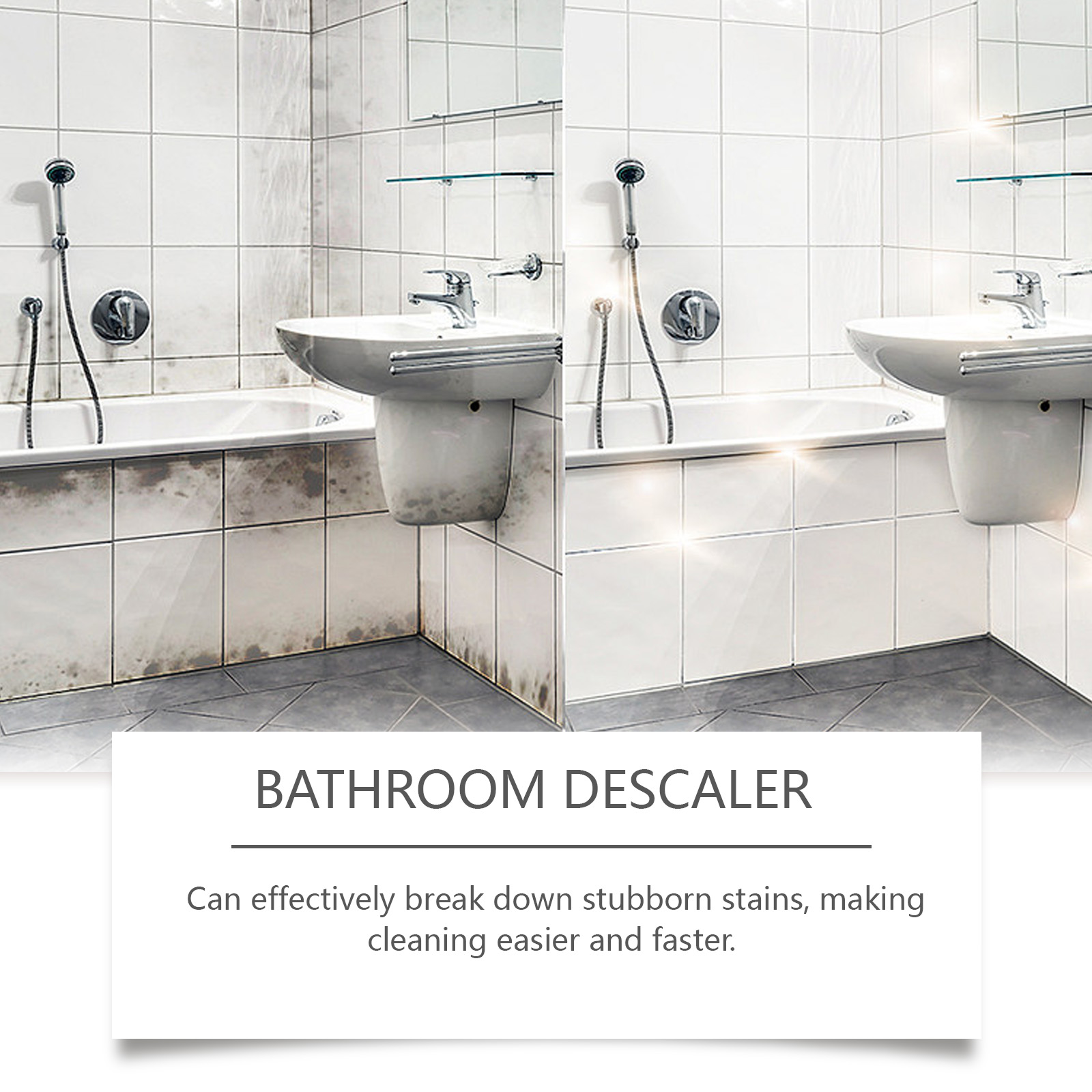 Bathroom Cleaner Household Multi Surface Daily Maintenance Scale Stain Remover Bathtub Tile Care