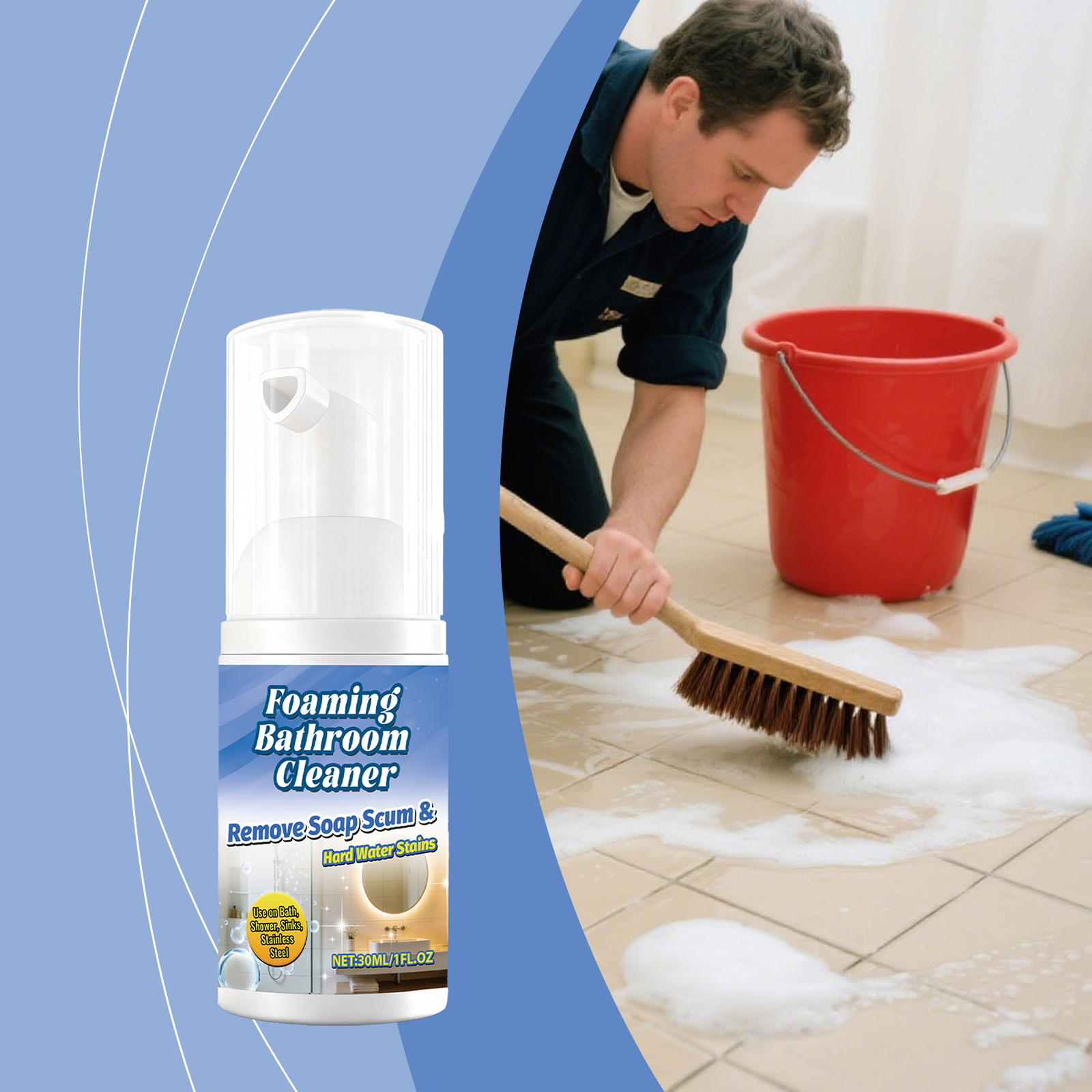 Bathroom Cleaner Household Multi Surface Daily Maintenance Scale Stain Remover Bathtub Tile Care