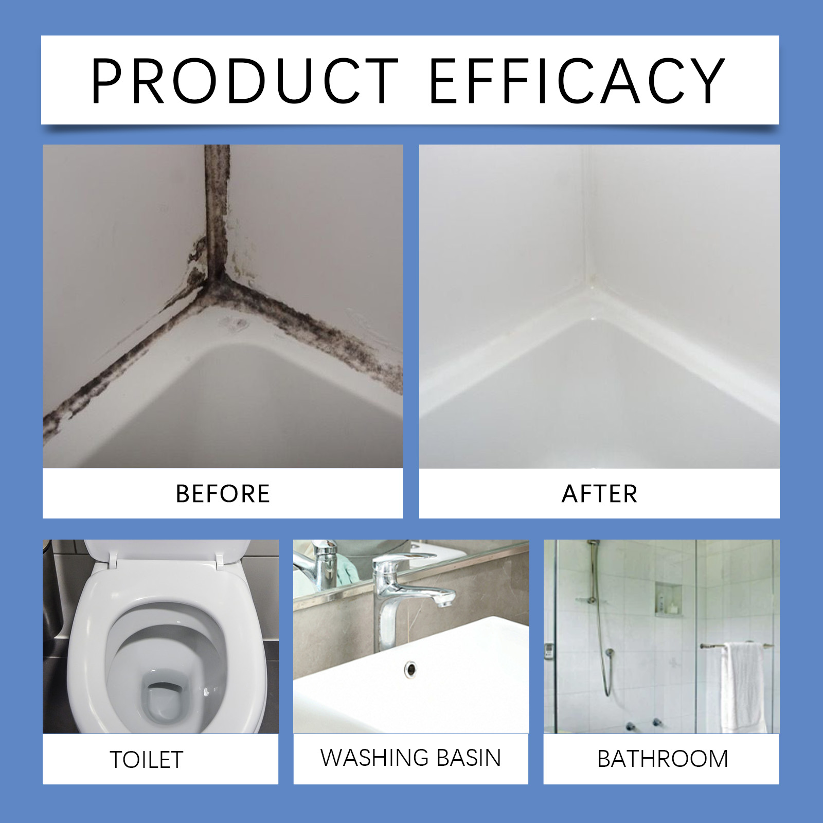 Bathroom Cleaner Household Multi Surface Daily Maintenance Scale Stain Remover Bathtub Tile Care