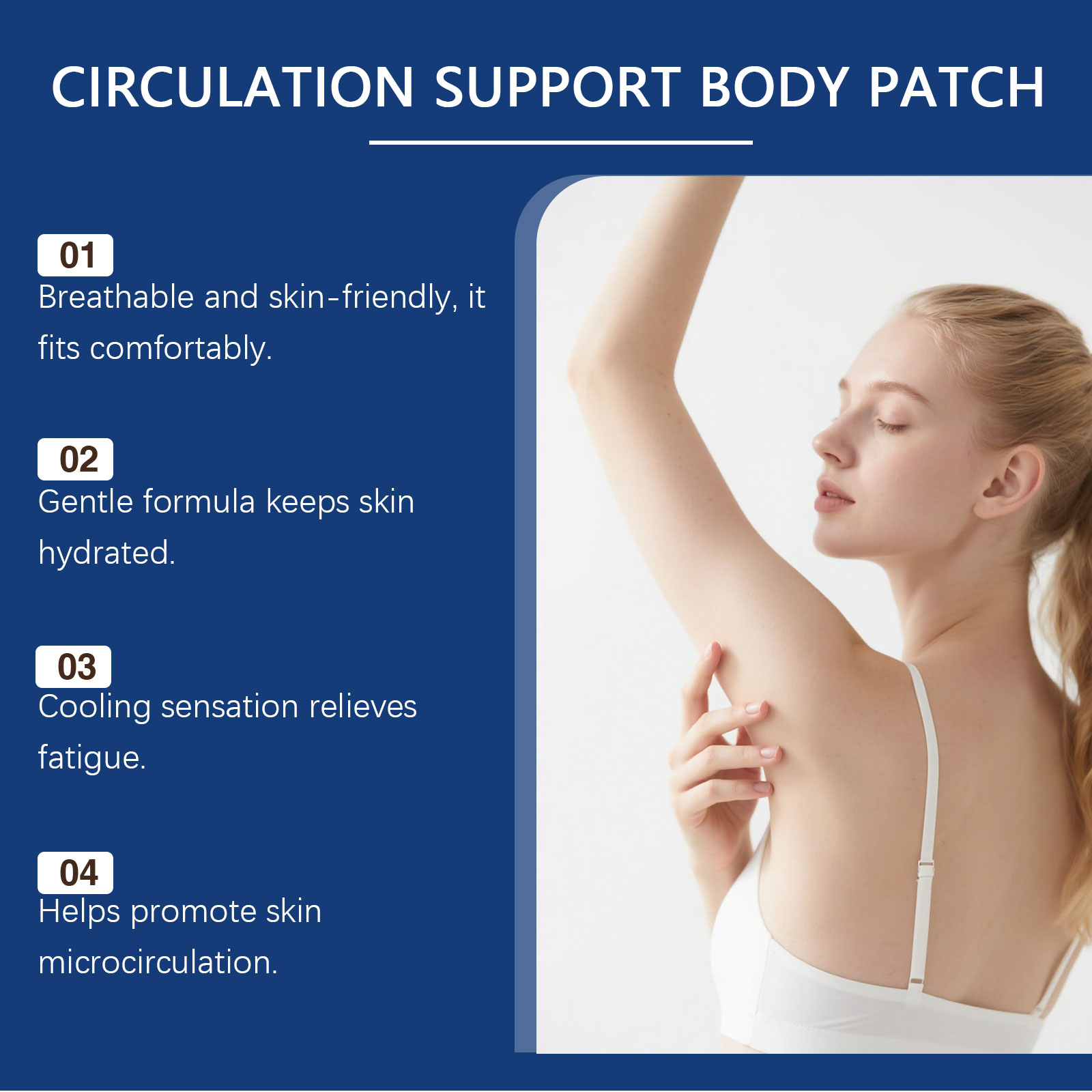 Body Care Patch Plant Ingredient Breathable Thin Fit Skin Local Care Long Standing Sitting Suitable