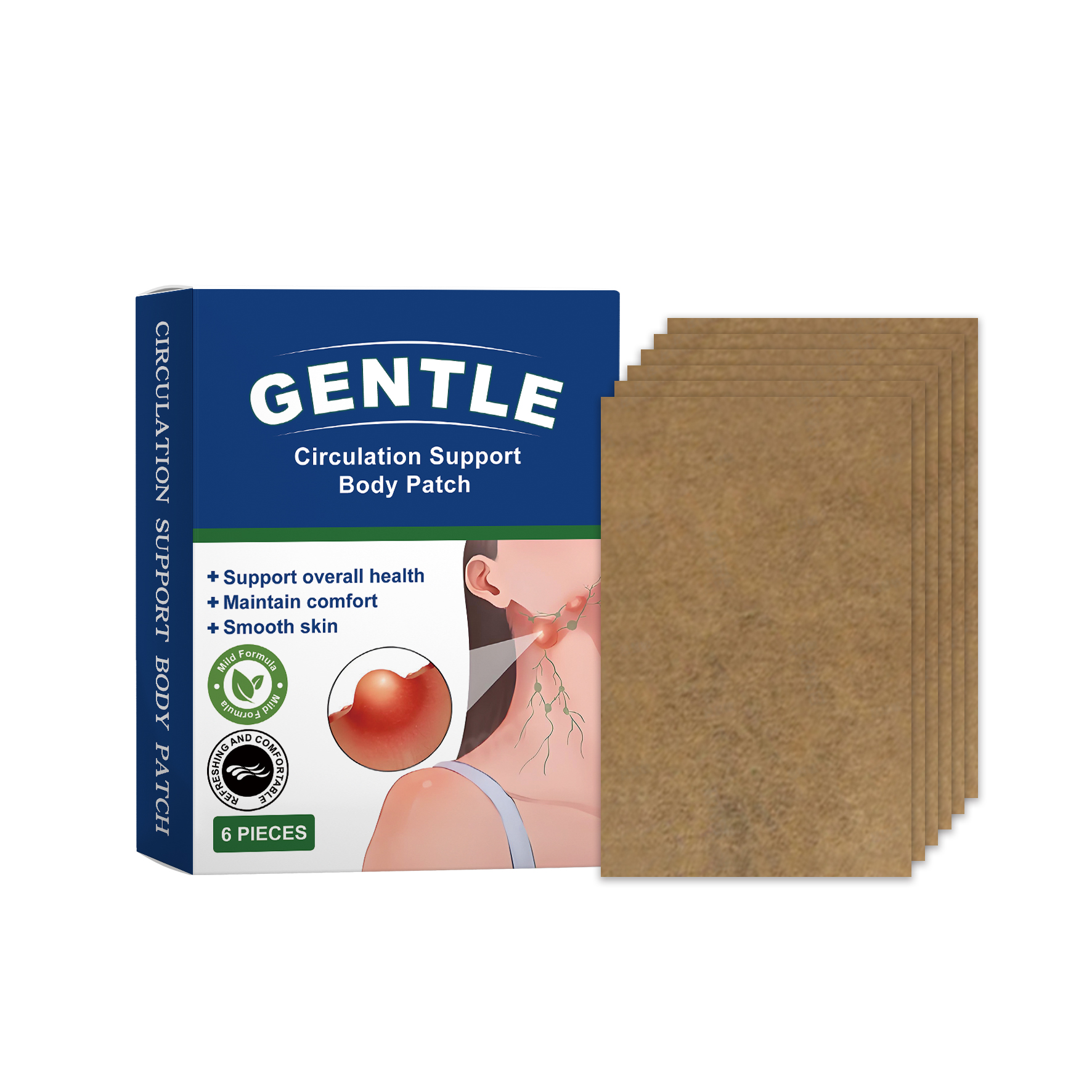Body Care Patch Plant Ingredient Breathable Thin Fit Skin Local Care Long Standing Sitting Suitable