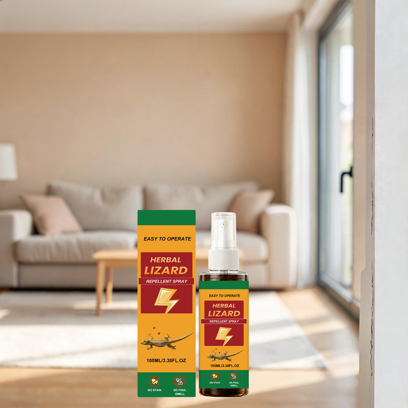 Herbal Lizard Repellent Spray Mild Portable Easy Care Daily Indoor Outdoor Gentle Protection Liquid