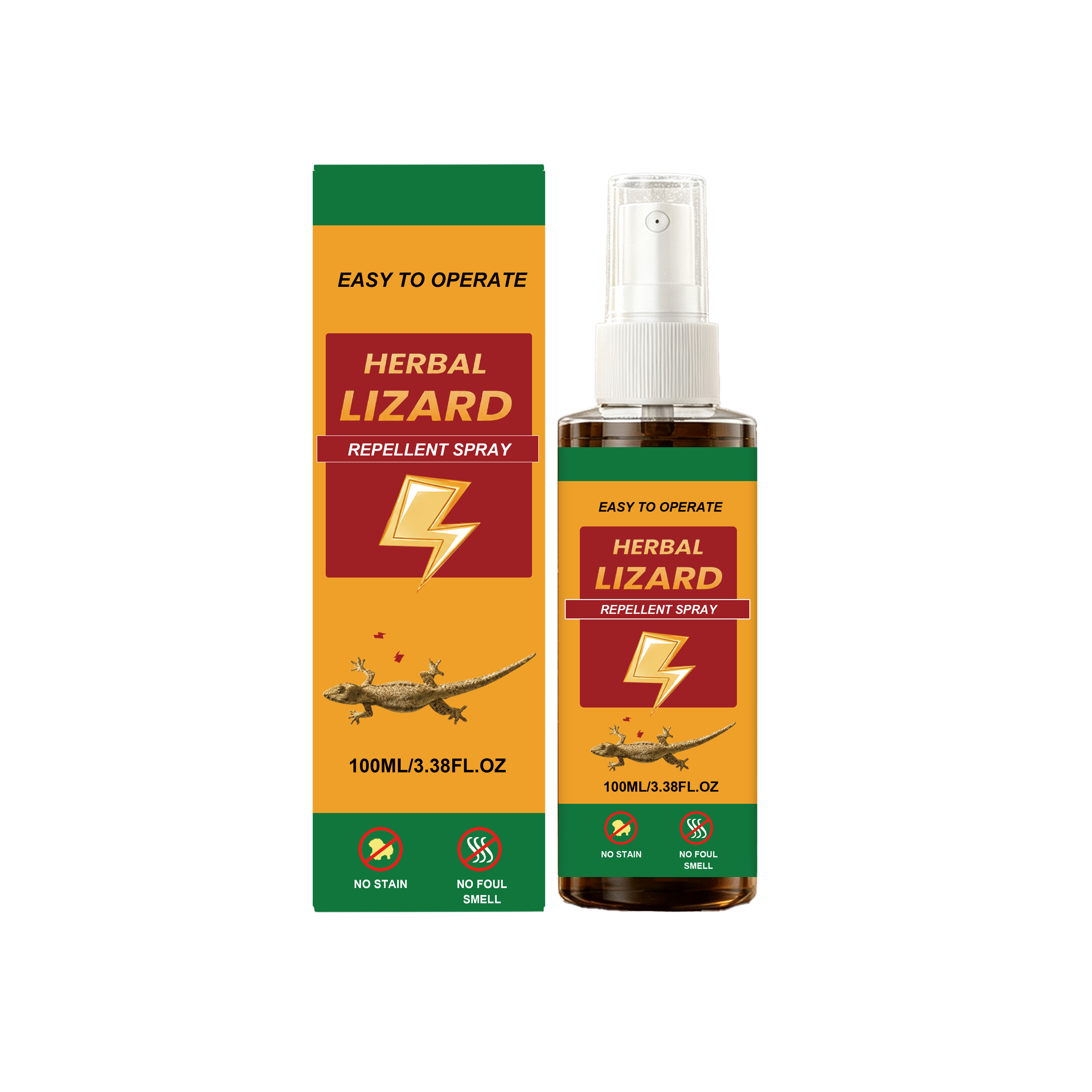 Herbal Lizard Repellent Spray Mild Portable Easy Care Daily Indoor Outdoor Gentle Protection Liquid