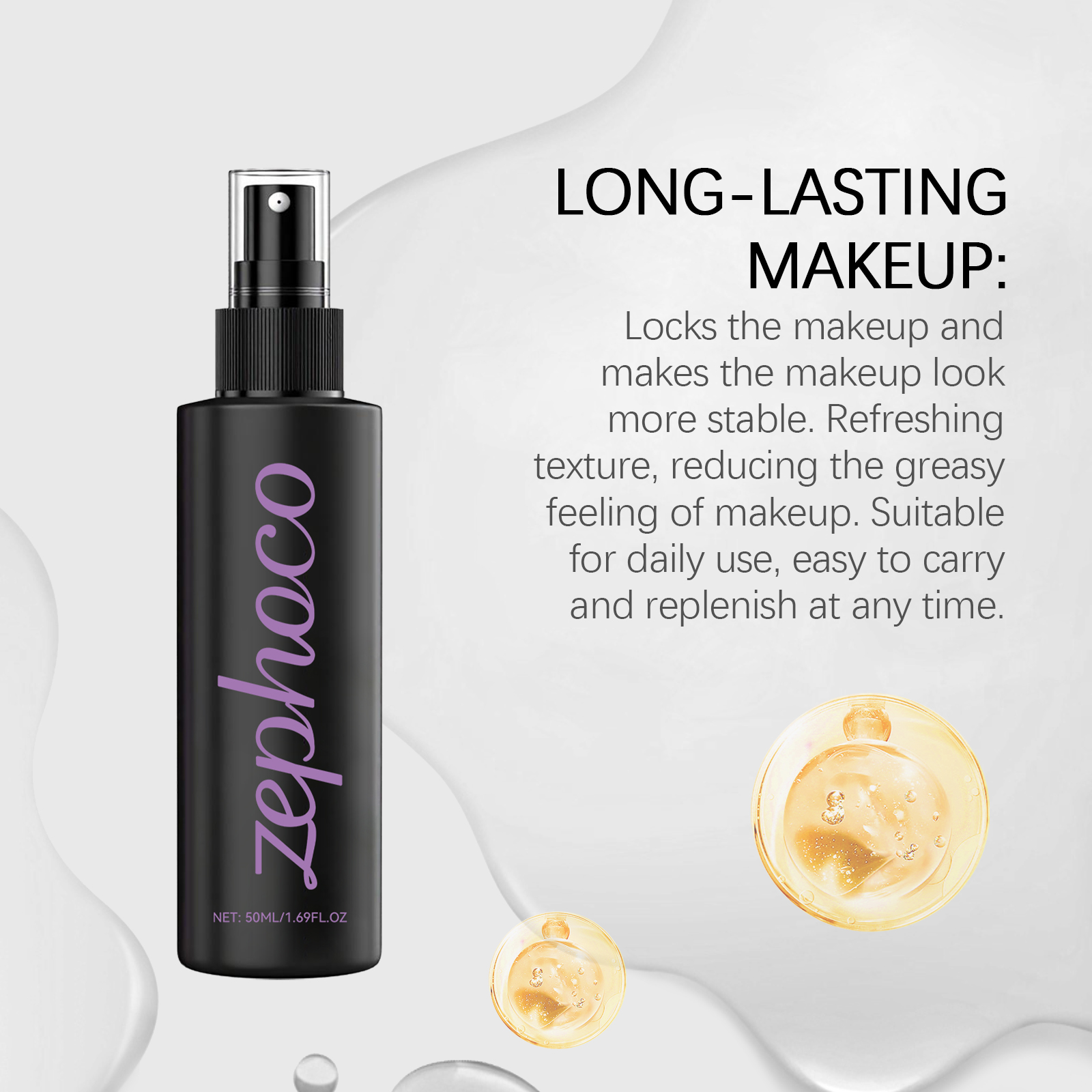 Waterproof Setting Spray Natural Light Oil Control Matte Hydrating Refreshing Soft Long Last
