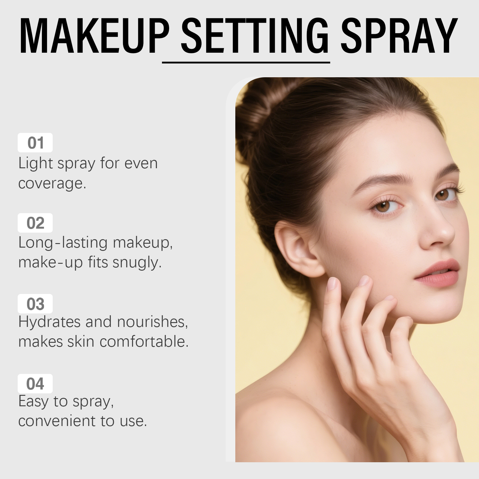 Waterproof Setting Spray Natural Light Oil Control Matte Hydrating Refreshing Soft Long Last