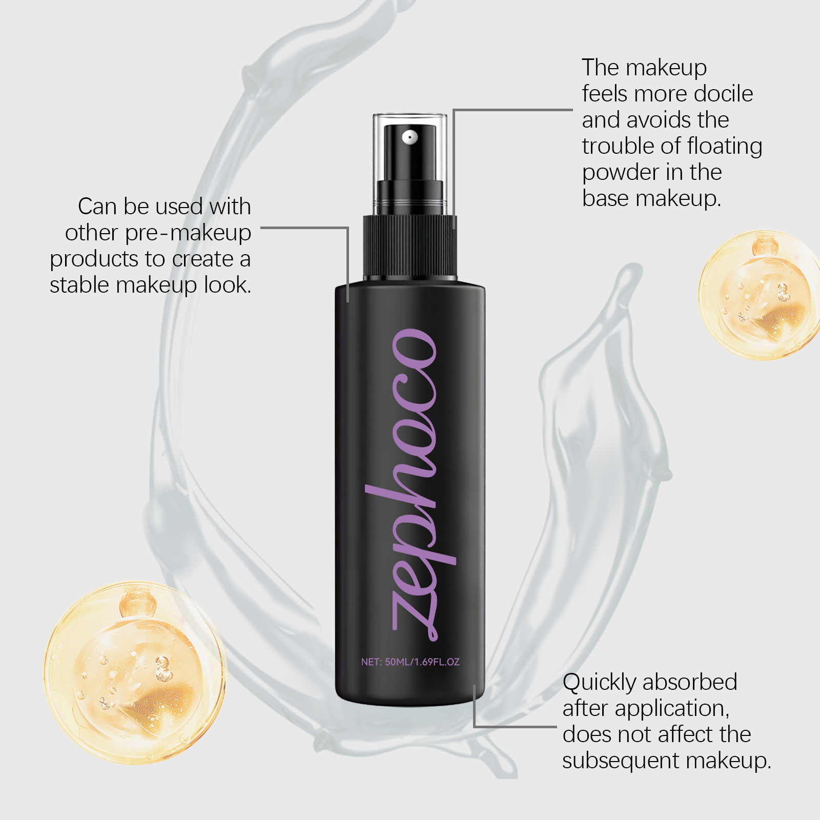 Waterproof Setting Spray Natural Light Oil Control Matte Hydrating Refreshing Soft Long Last