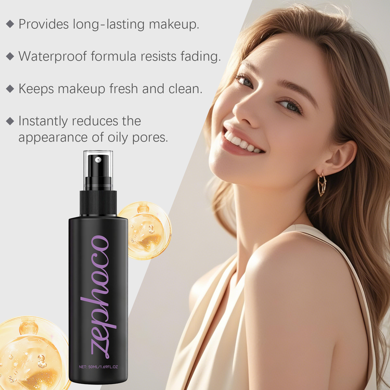 Waterproof Setting Spray Natural Light Oil Control Matte Hydrating Refreshing Soft Long Last