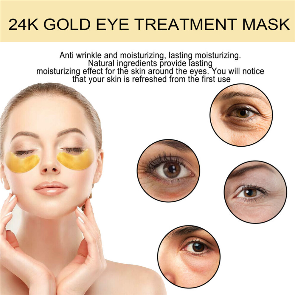 24K Gold Eye Mask To Reduce Eye Bags Firm Moisturize