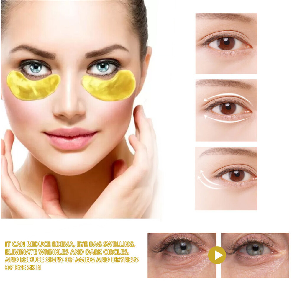 24K Gold Eye Mask To Reduce Eye Bags Firm Moisturize