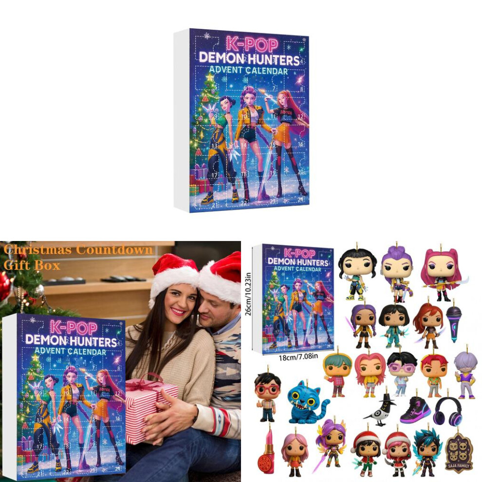 New Christmas Kpop Demon Hunting 24pc Advent Calendar For Xmas Gifts Toys