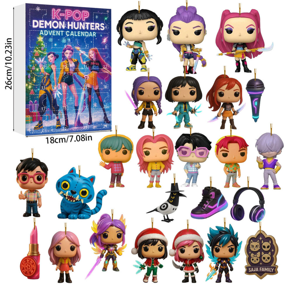 New Christmas Kpop Demon Hunting 24pc Advent Calendar For Xmas Gifts Toys